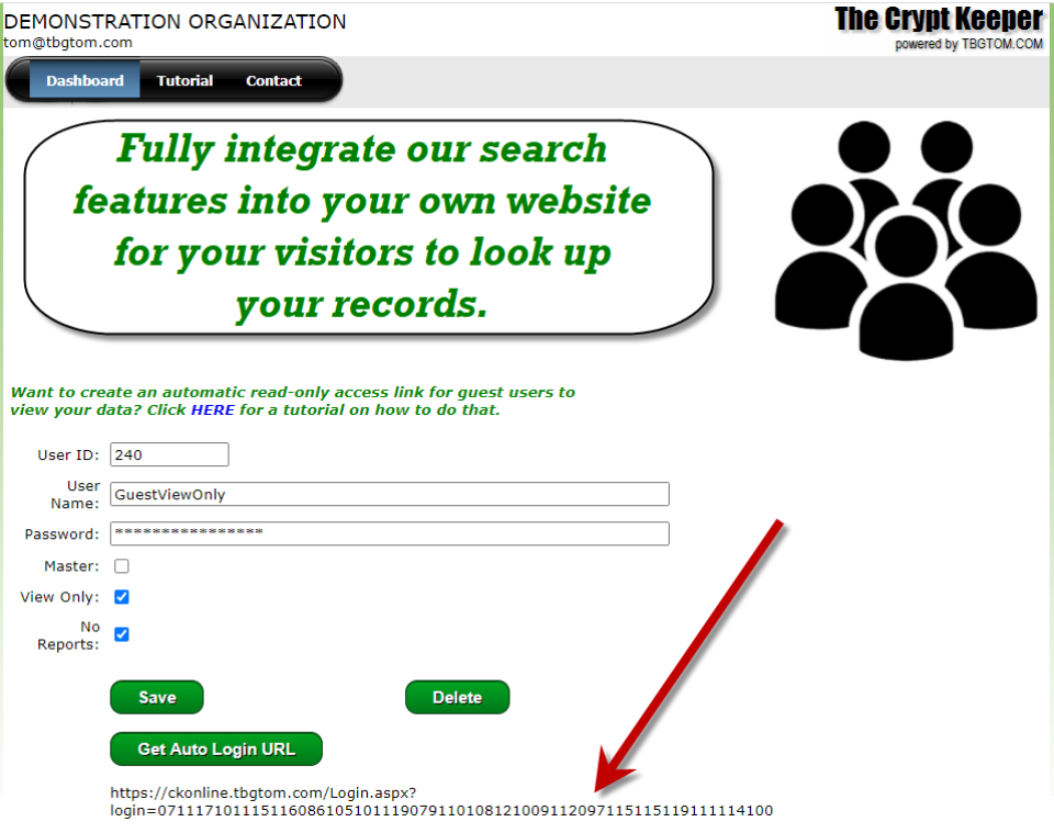 screenshot of The Crypt Keeper